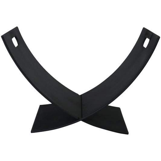 Black Steel Curved Log Holder - 30'
