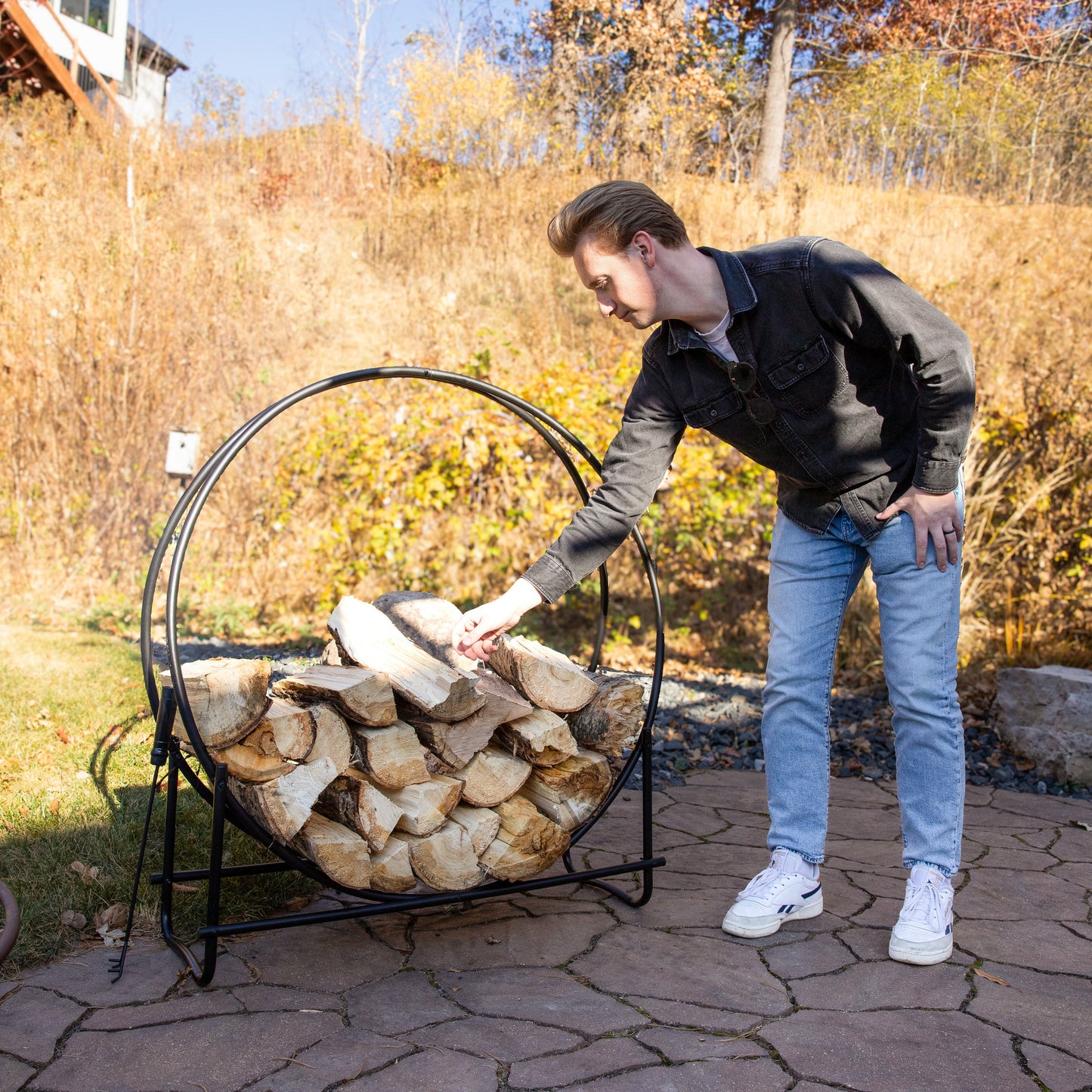 Outdoor Round Firewood Rack