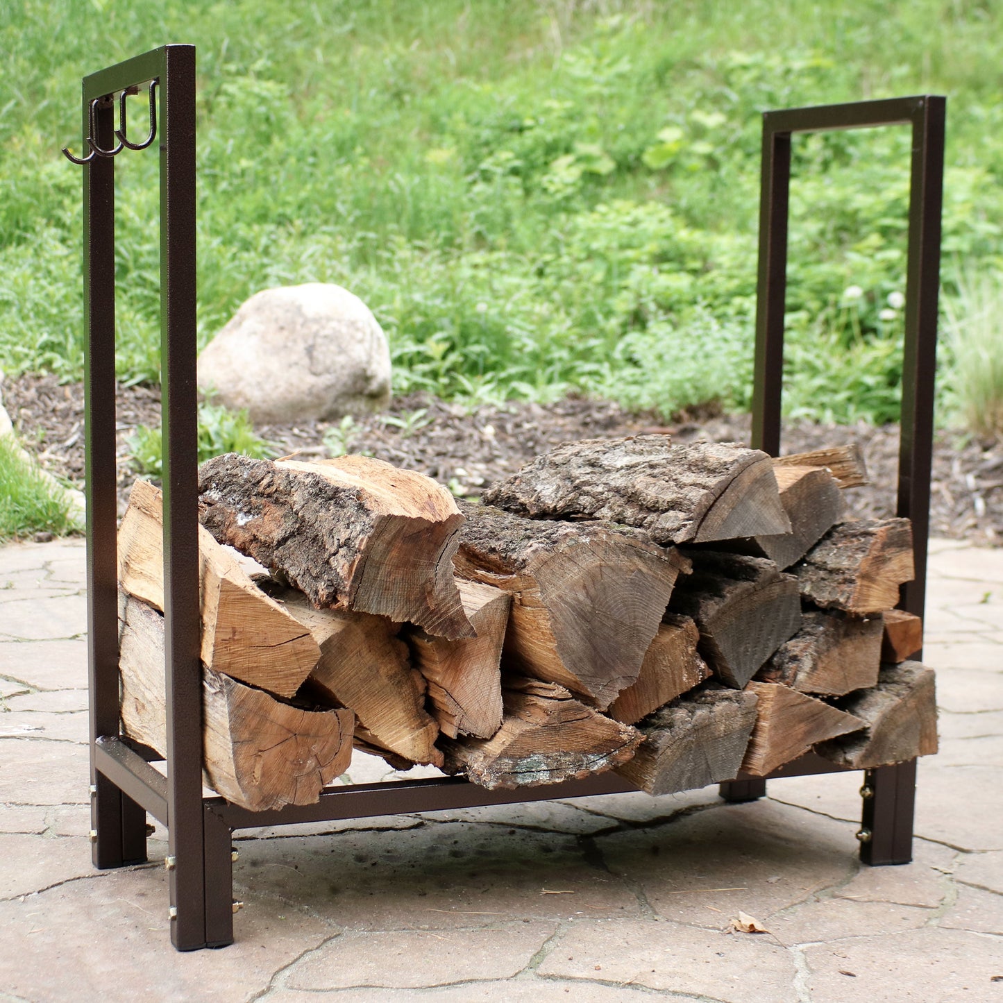 Indoor/Outdoor Steel Firewood Log Holder - 30'