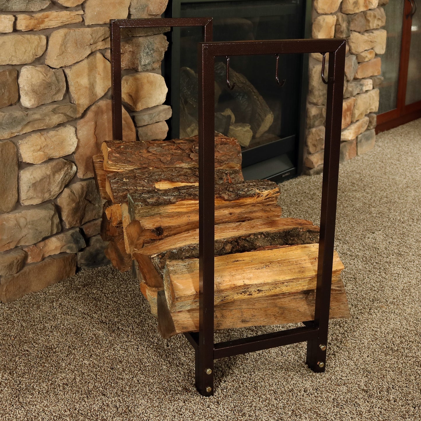 Indoor/Outdoor Steel Firewood Log Holder - 30'