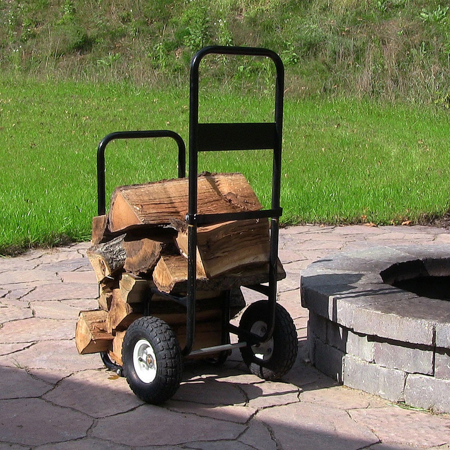 Heavy-Duty Firewood Log Cart with Wheels