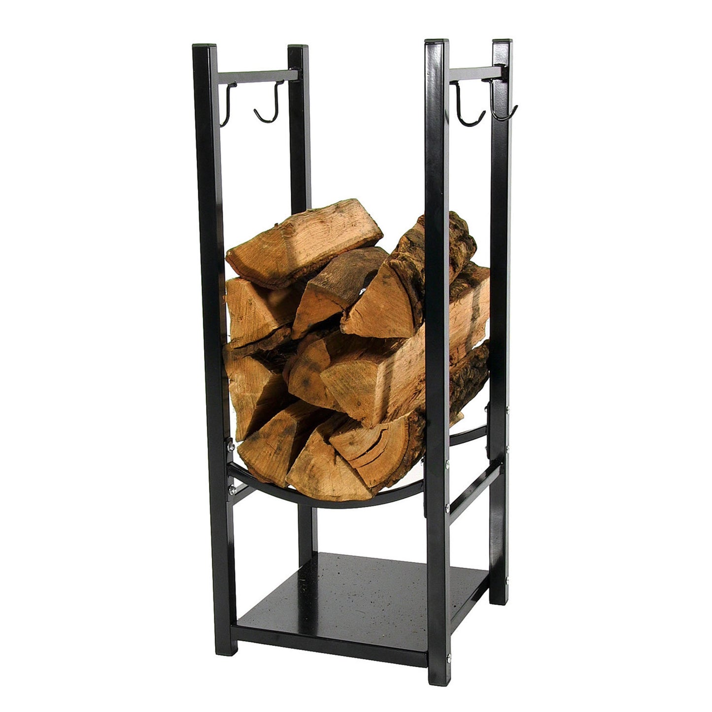 Outdoor Firewood Storage Rack with Tool Holders