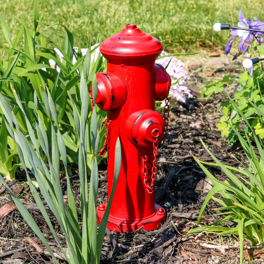 Fire Hydrant Dog Pee Post Metal Garden Statue