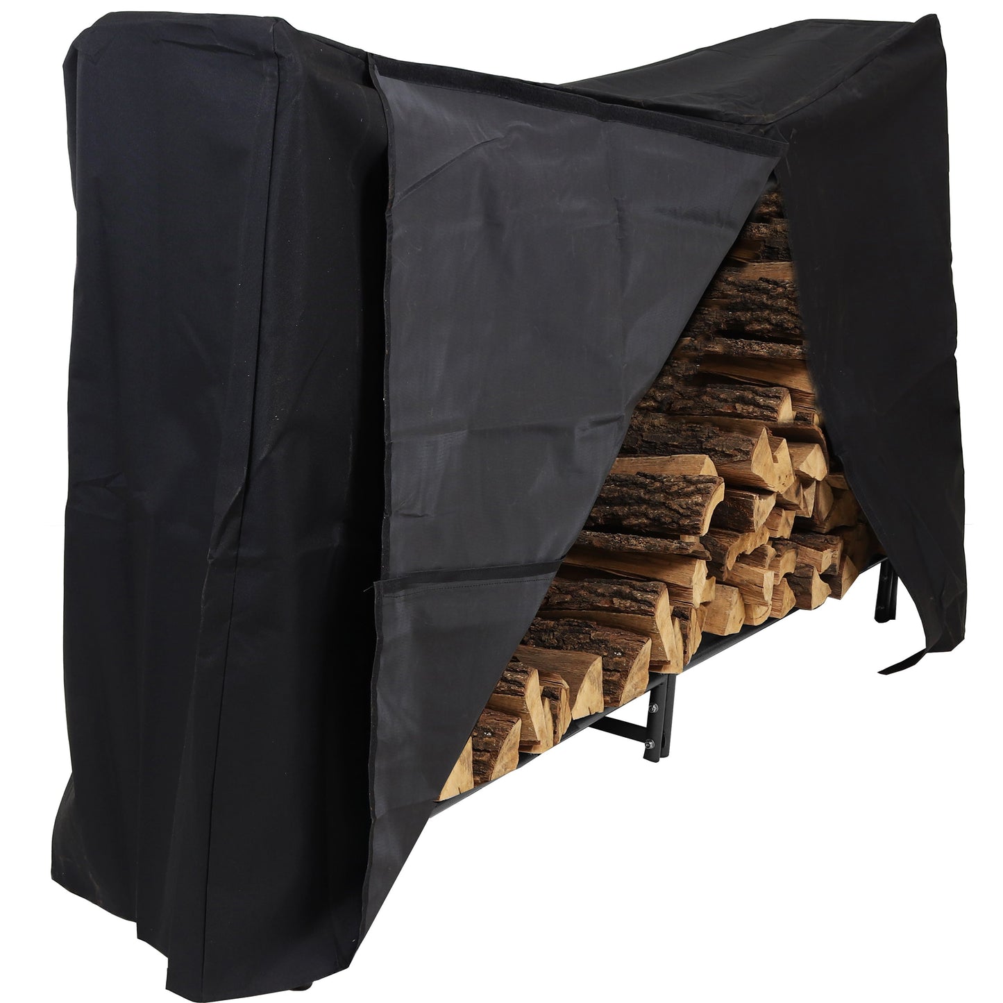 6' Fireplace Log Storage Rack and Cover Set