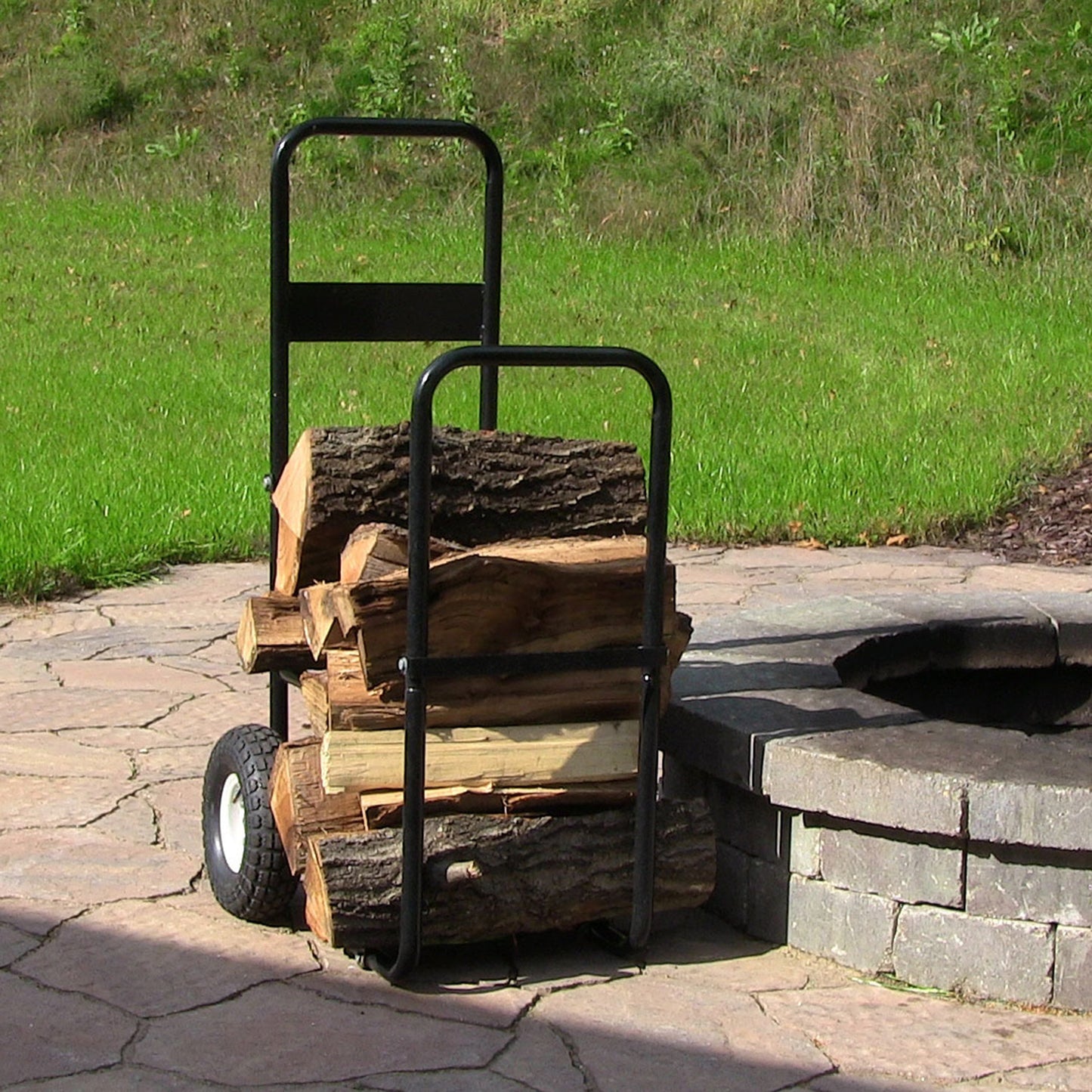 Heavy-Duty Firewood Log Cart with Wheels