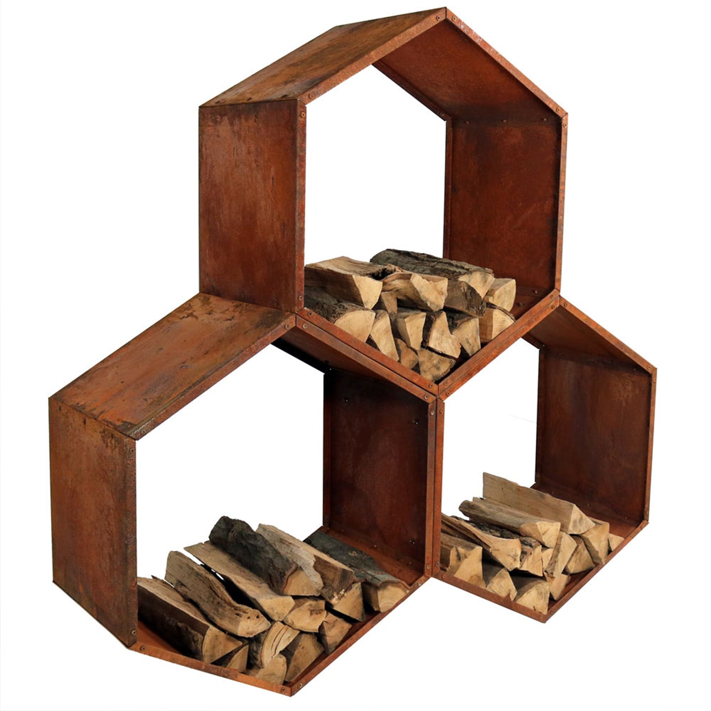 Rustic Hexagon Firewood Storage - 30'