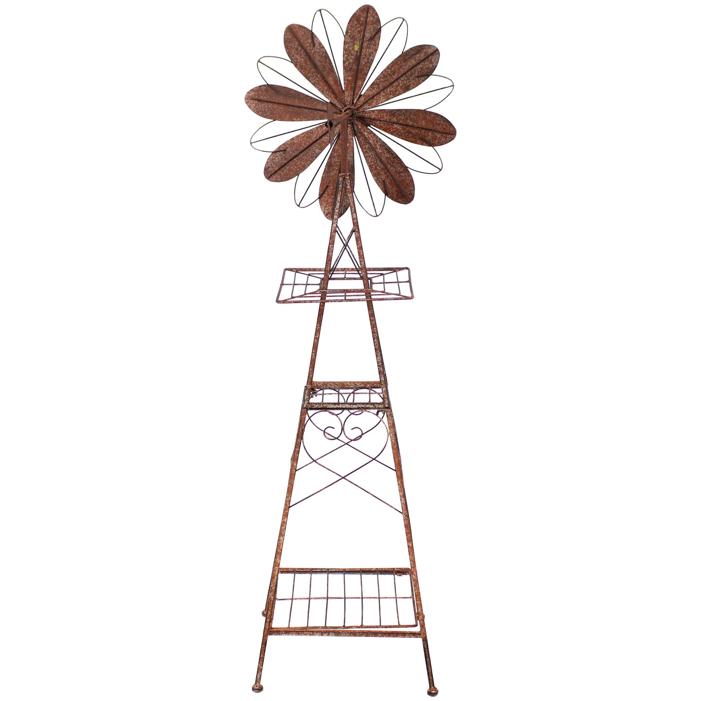 Rustic Windmill Metal Outdoor Garden Statue - 51' H